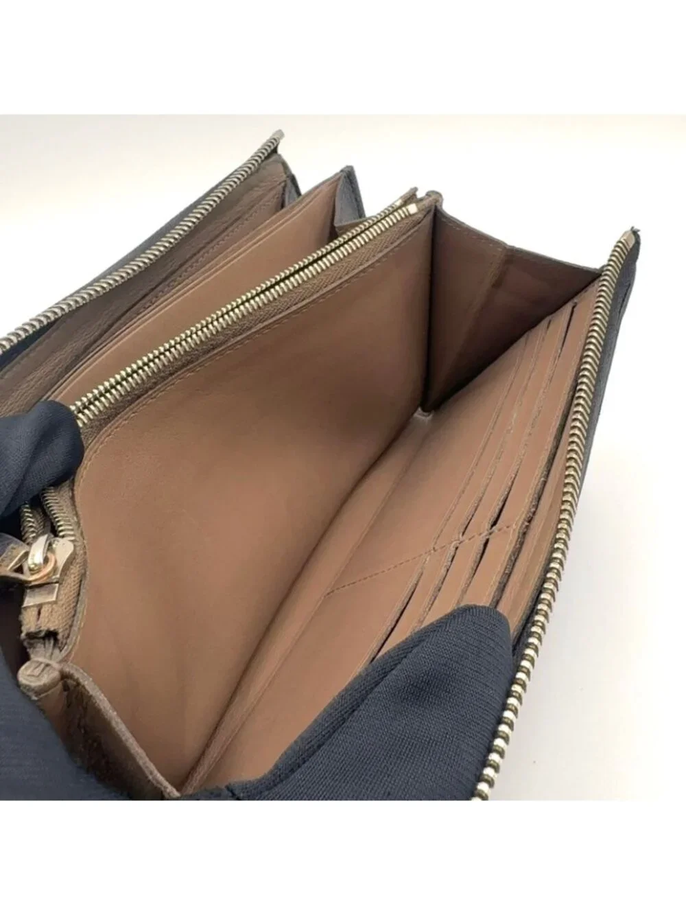 Louis Vuitton Portefeuille Comet Parnassea Leather Black L-Shaped Zipper Wallet